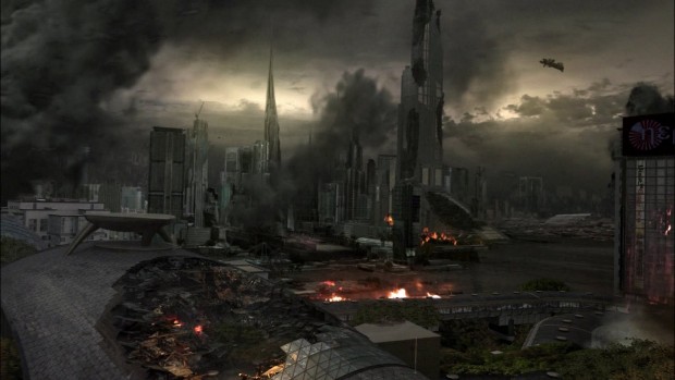 Caprica after the bombing